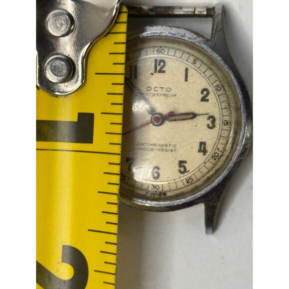 Vintage OCTO Waterproof Watch Face UNTESTED For Parts or Repair - Picture 5 of 5
